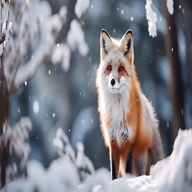 Photo domesticated red fox