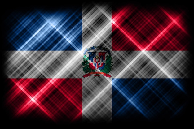 Dominican Republic flag, national flag, modern flag background