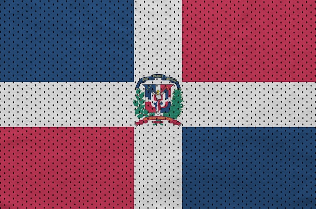 Dominican Republic flag printed on a polyester nylon sportswear