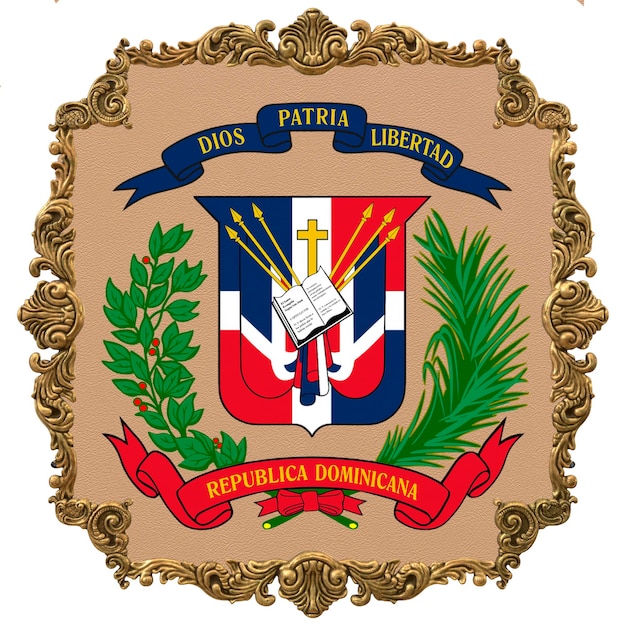 Photo dominican republic national emblem national independence day