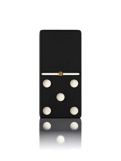 Domino game bone close up isolated