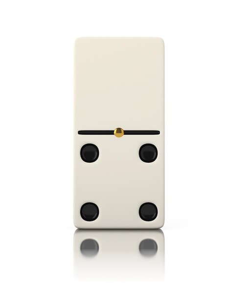 Domino spel bot close-up geïsoleerd op wit