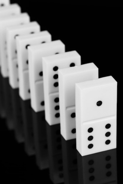 Photo dominoes isolated on black