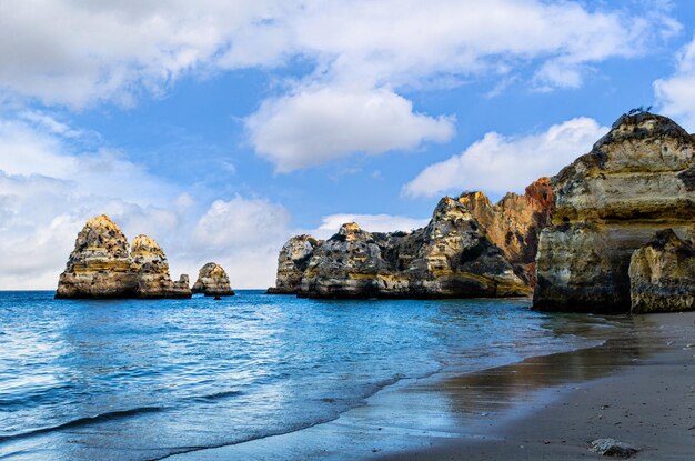 Don Camilo beach in Lagos, Algarve Region, Portugal.