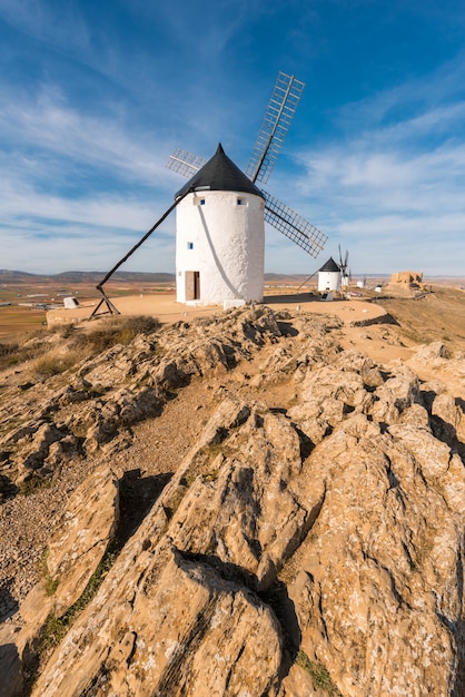 Дон Кихот Ветряные мельницы в Консуэгра, Толедо, Испания.