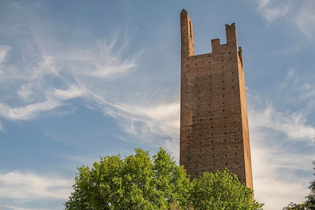 Photo dona tower and grimaldi tower the two ancient towers in rovigo in italy