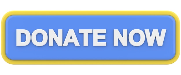 Donate now button 3D illustration