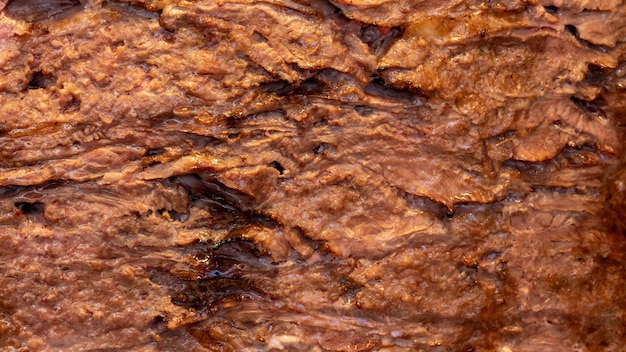 Doner kebab meat texture