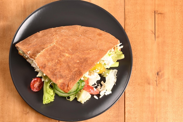 Doner kebab on a plate