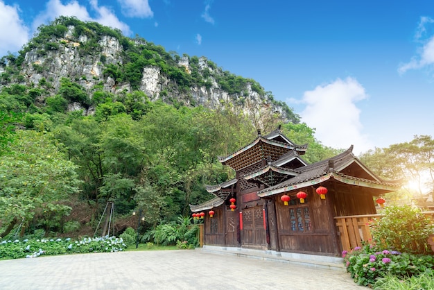 Dong wooden houses in Liuzhou, Guangxi, China