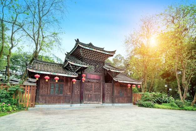 Dong wooden houses in Liuzhou, Guangxi, China