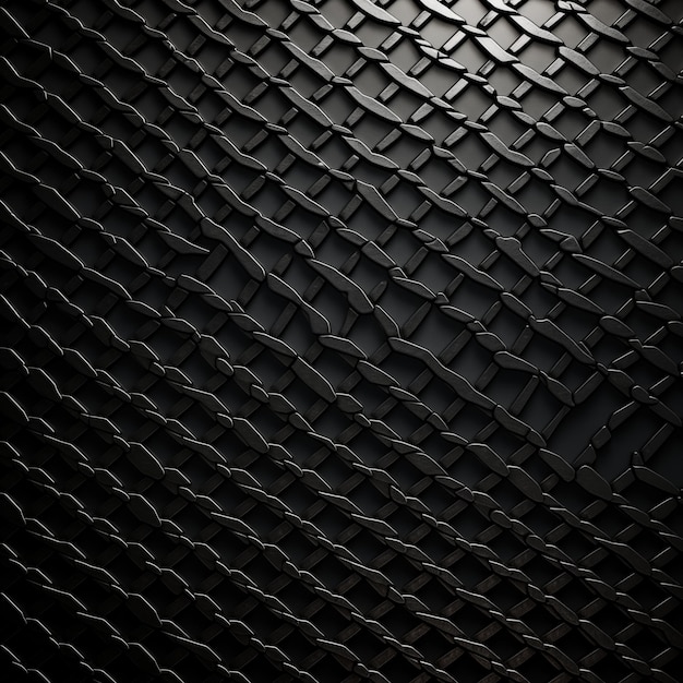 Foto donker metaal zeshoek mesh patroon achtergrond ai gegenereerd
