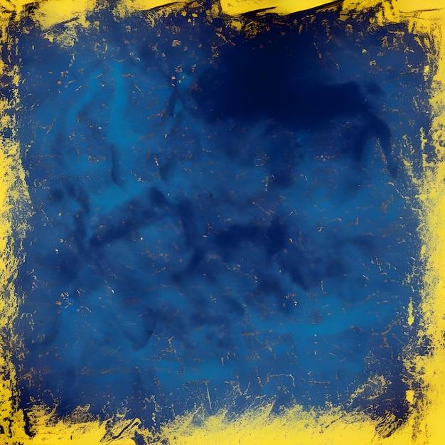 Donkerblauwe en gele abstracte achtergrond met grunge 3