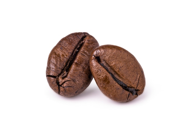 donkerbruine arabica koffiebonen.