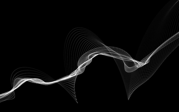 Donkere abstracte achtergrond met gloeiende abstracte golven
