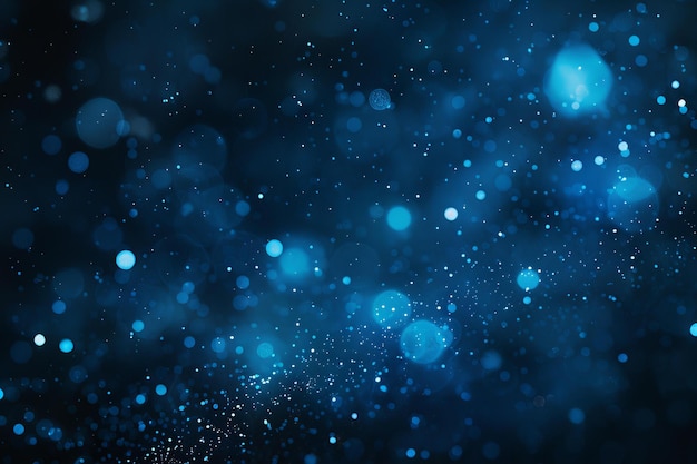 Donkere blauwe bokeh achtergrond