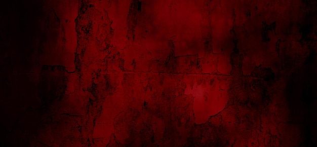 Donkere cement horror enge achtergrond. Donkere grunge rode textuur beton