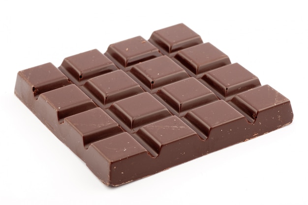 Donkere chocolade geïsoleerd