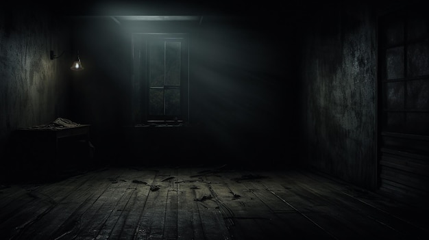 Donkere kamer met lichte achtergrond