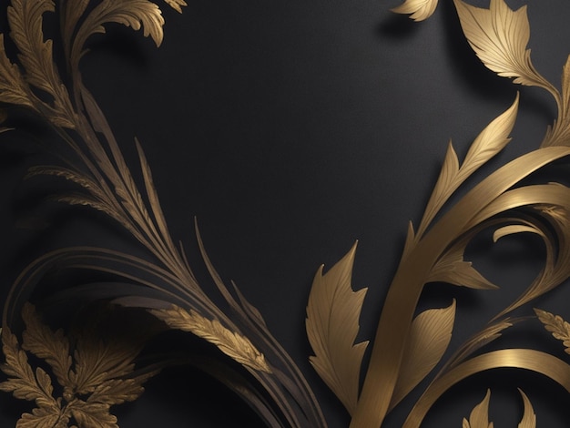 Donkere papierlagenachtergrond met gouden details