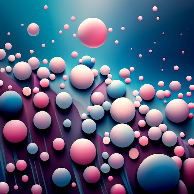 Donkerroze vectorsjabloon met bubbels AI_Generated