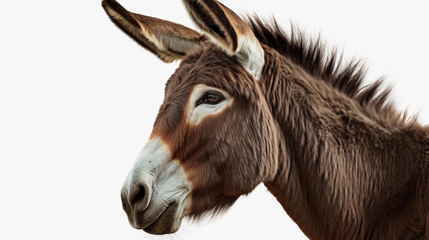 Donkey Mule many angles and view portrait AI generative