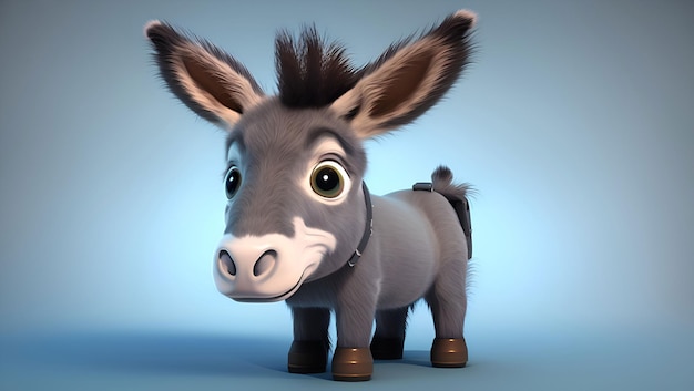 A donkey with a tail and a tail