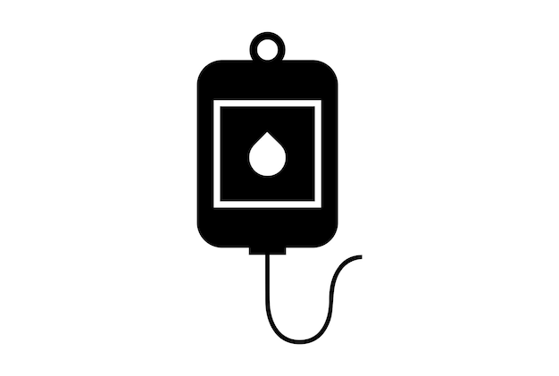 Donor pakket glyph pictogram kunst plat gezondheidszorg symbool minimalistisch medisch teken kunstwerk