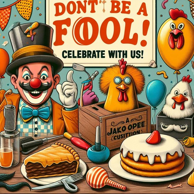 dont be a fool celebrate with us april fools poster