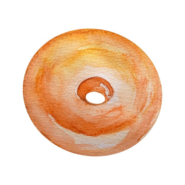 Donut baking watercolor isolated element