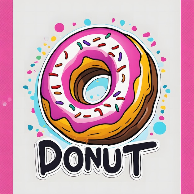 Photo donut cartoon