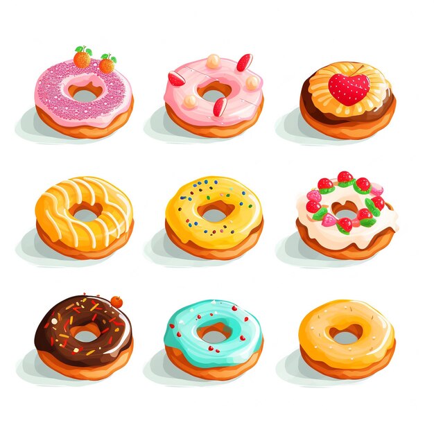 Donut clip art vector flat