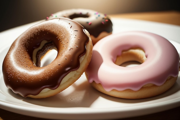 写真 ドーナツおいしいグルメ食品スナック壁紙背景イラスト好きな食べ物