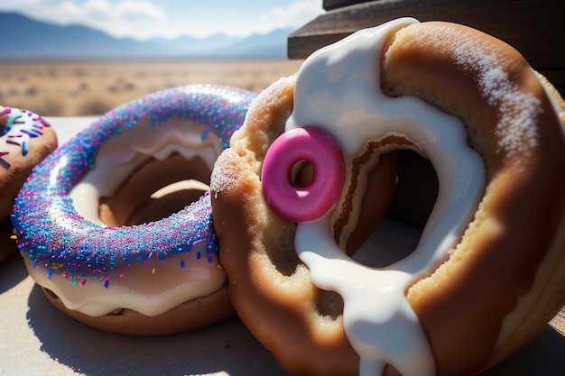 写真 ドーナツおいしいグルメ食品スナック壁紙背景イラスト好きな食べ物