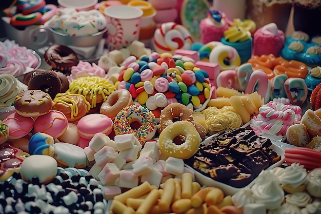 Photo donut dessert colorful collage