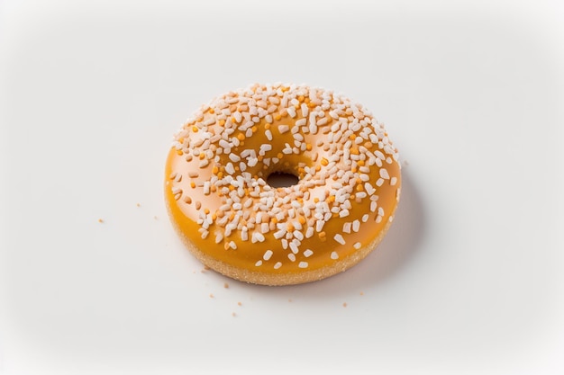 Donut or doughnuts with sprinkles isolated on white background