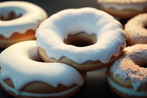 Foto donut heerlijk gastronomisch eten snack wallpaper achtergrond illustratie favoriete eten