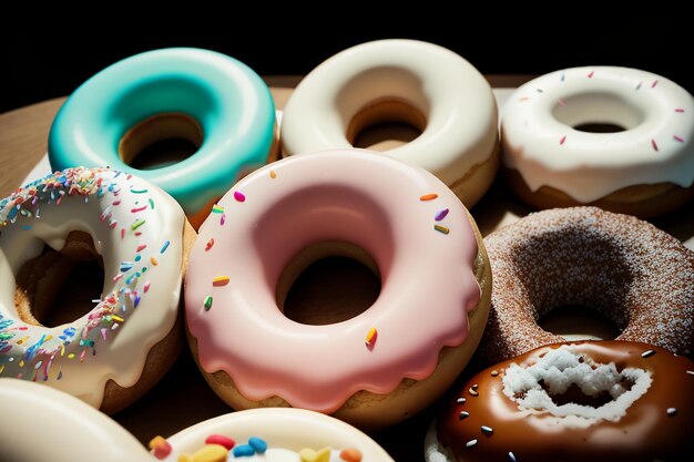 Donut heerlijk lekker eten snack wallpaper achtergrond illustratie favoriete eten