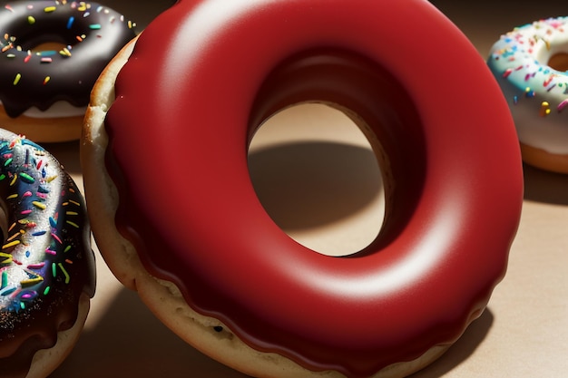 Donut heerlijk lekker eten snack wallpaper achtergrond illustratie favoriete eten