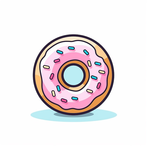 Photo donut icon bakery and food symbol art logo illustration