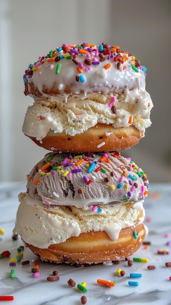 donut ijs sandwich hybride voedingsmiddelen