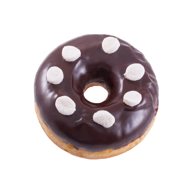 Donut in chocolade met marshmallow