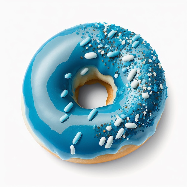 Photo donut isolate on white background generative ai