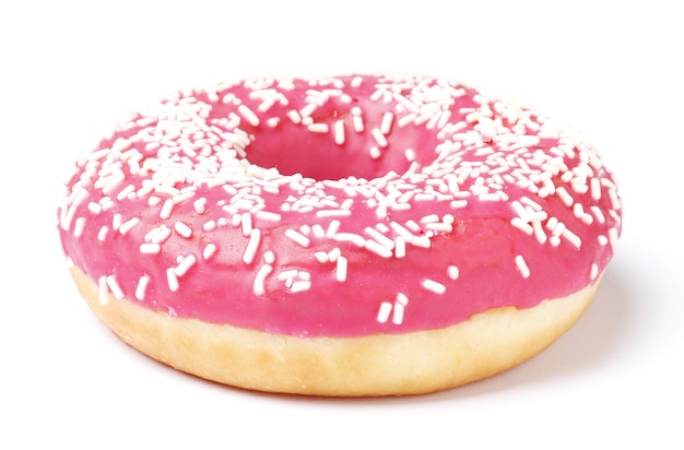 Donut met hagelslag geïsoleerd op witte achtergrond