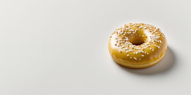Donut of donuts met hagelslag geïsoleerd op een witte achtergrond met kopie ruimte