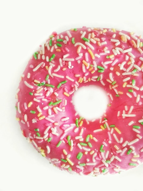 Foto donut op witte achtergrond