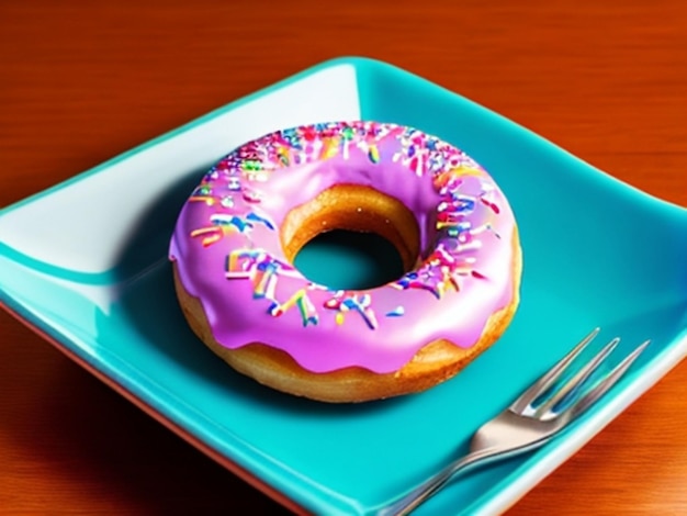 donut in the plate