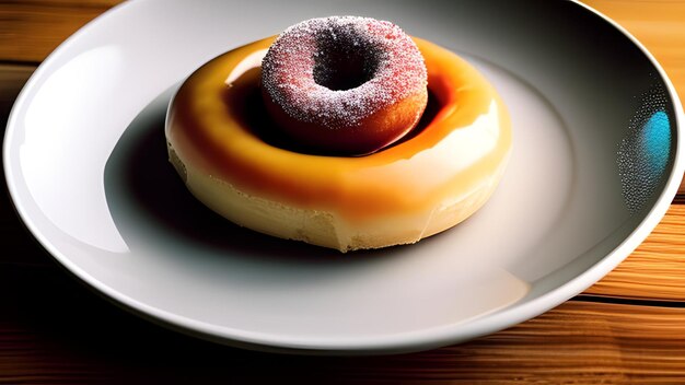 donut on a plate