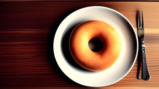 donut on a plate