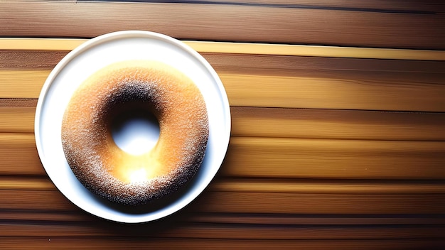 donut on a plate